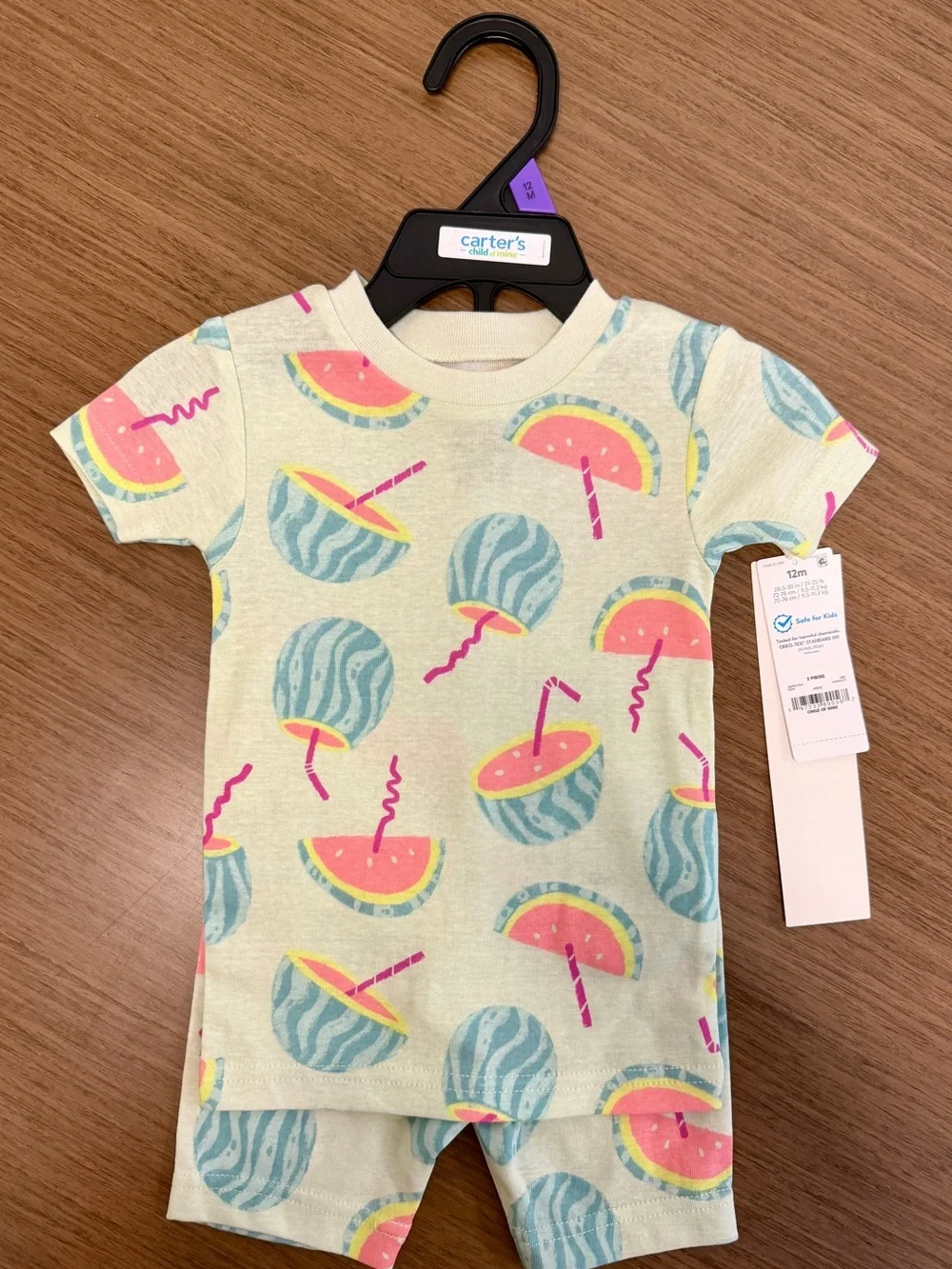 NWT - Carter's Child of Mine Toddler WATERMELON Pajama Set (12 months)